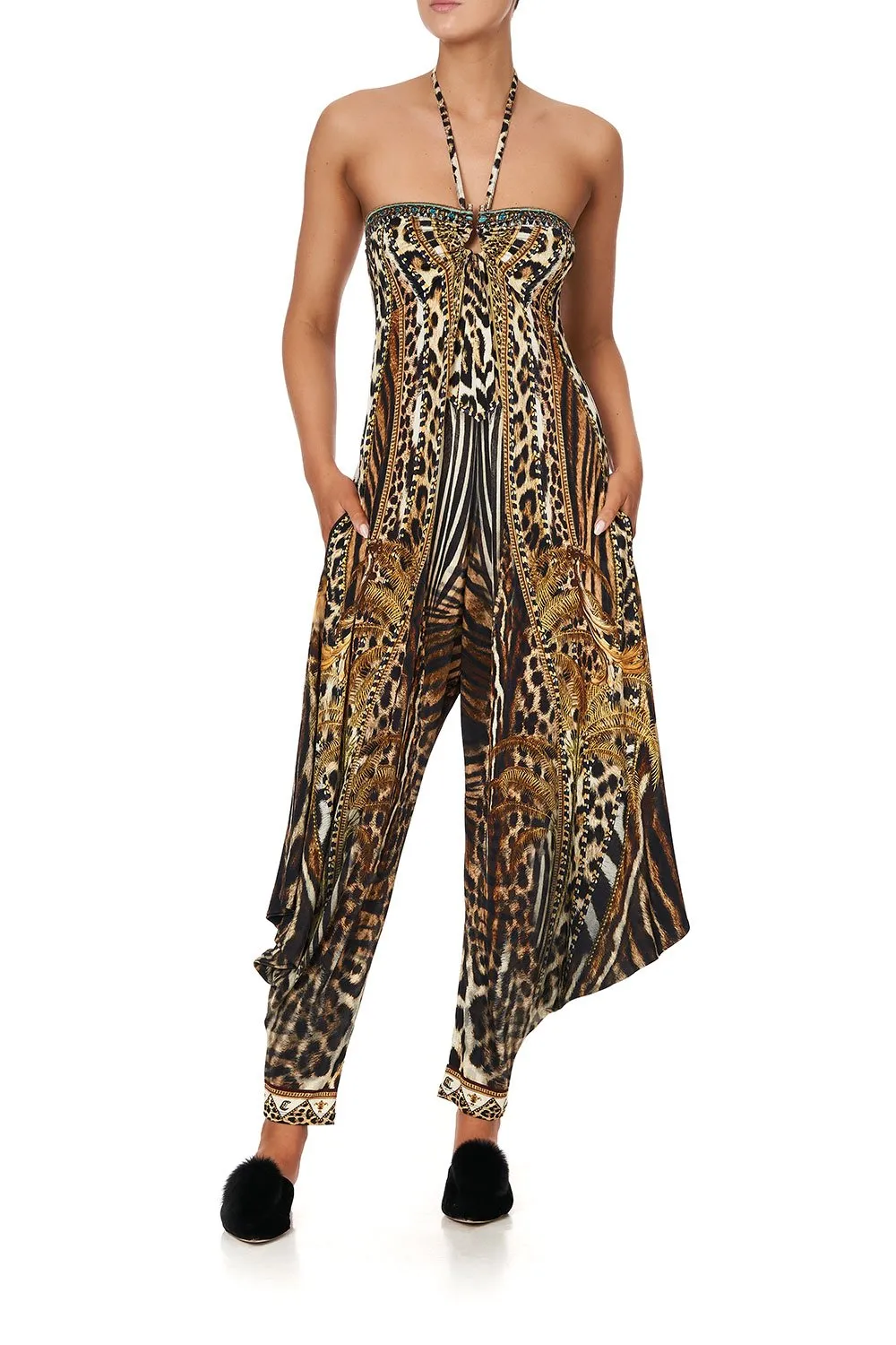 DRAPED PANT JUMPSUIT WITH HARDWARE BERKELEY ST AFTER DARK