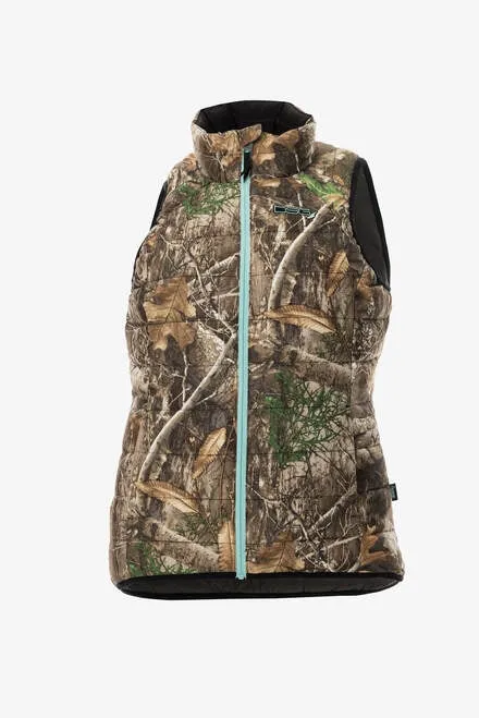 DSG Plus Size Reversible Puffer Vest | Black/Realtree Edge