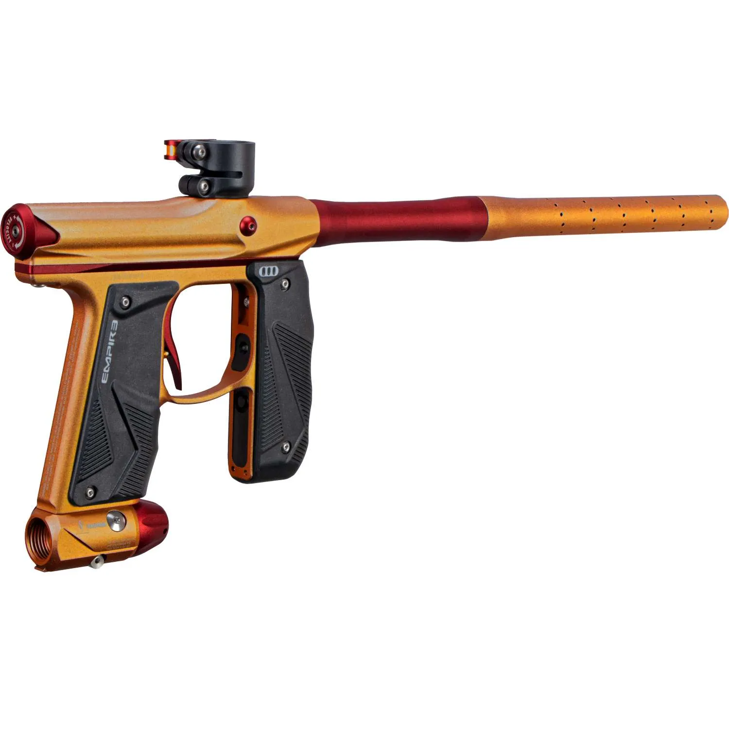 Empire Mini GS Paintball Gun w/ 2 Piece Barrel - Dust Orange / Dust Red