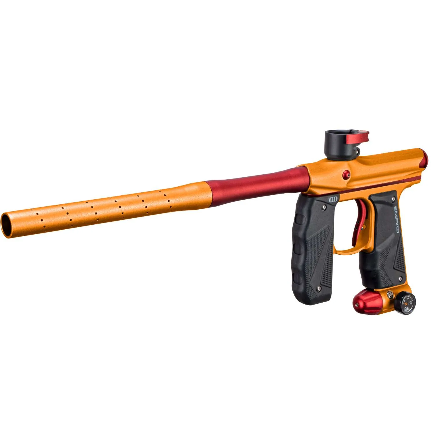 Empire Mini GS Paintball Gun w/ 2 Piece Barrel - Dust Orange / Dust Red