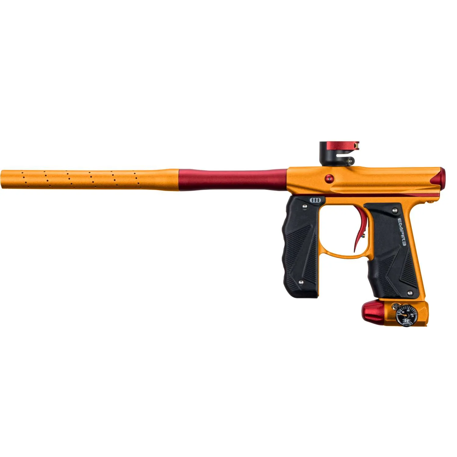 Empire Mini GS Paintball Gun w/ 2 Piece Barrel - Dust Orange / Dust Red