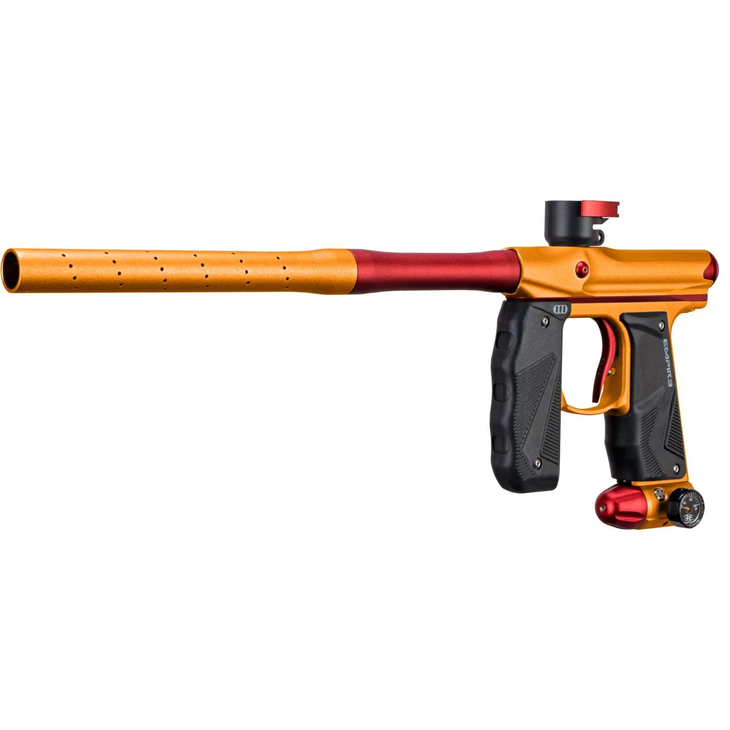 Empire Mini GS Paintball Gun w/ 2 Piece Barrel - Dust Orange / Dust Red