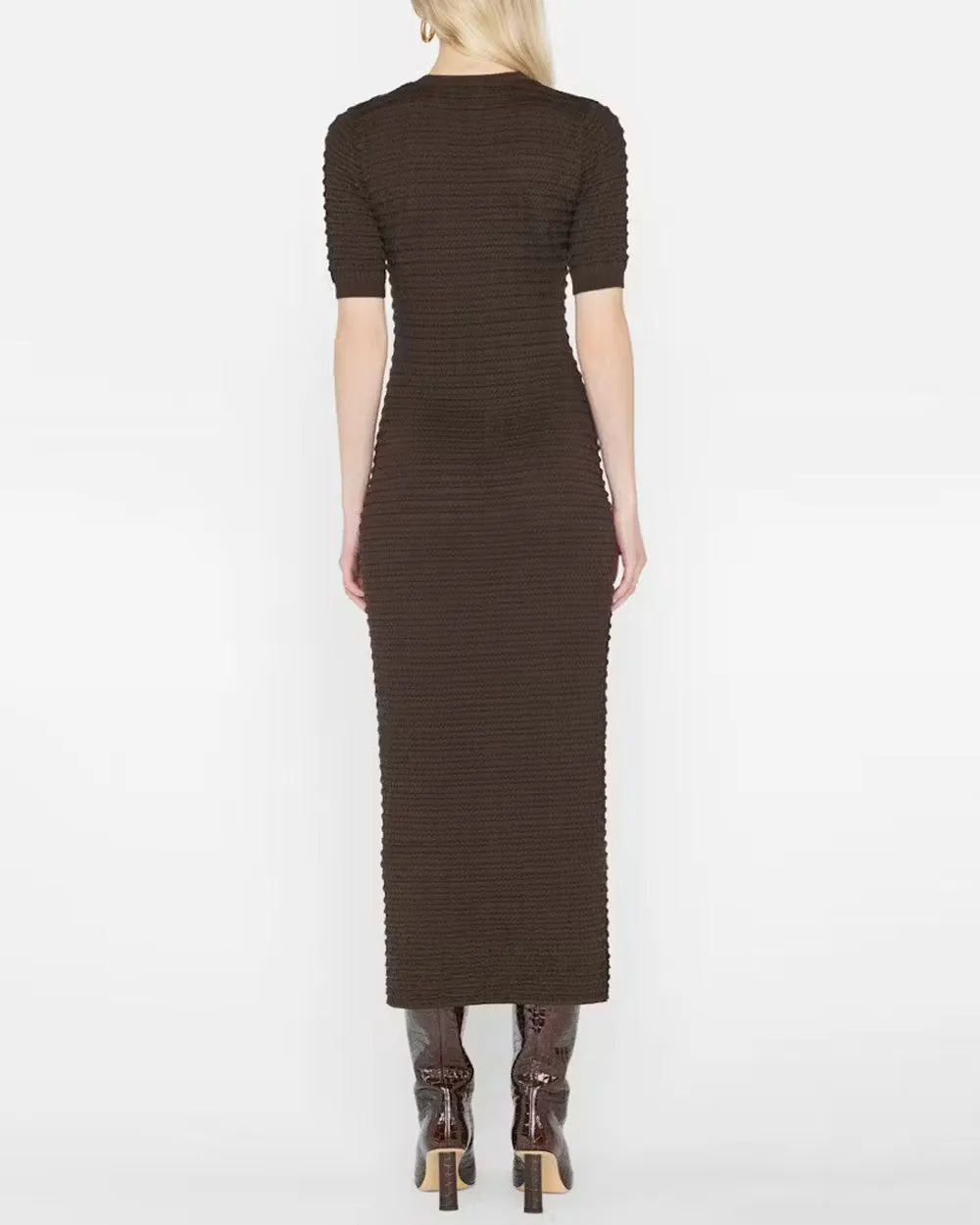 Espresso Smocked Knit Dress