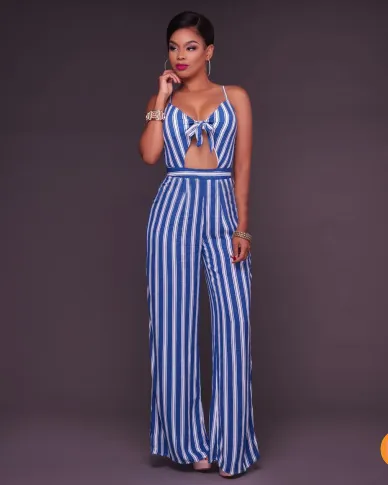 Fashion Striped Fresh Jumpsuit