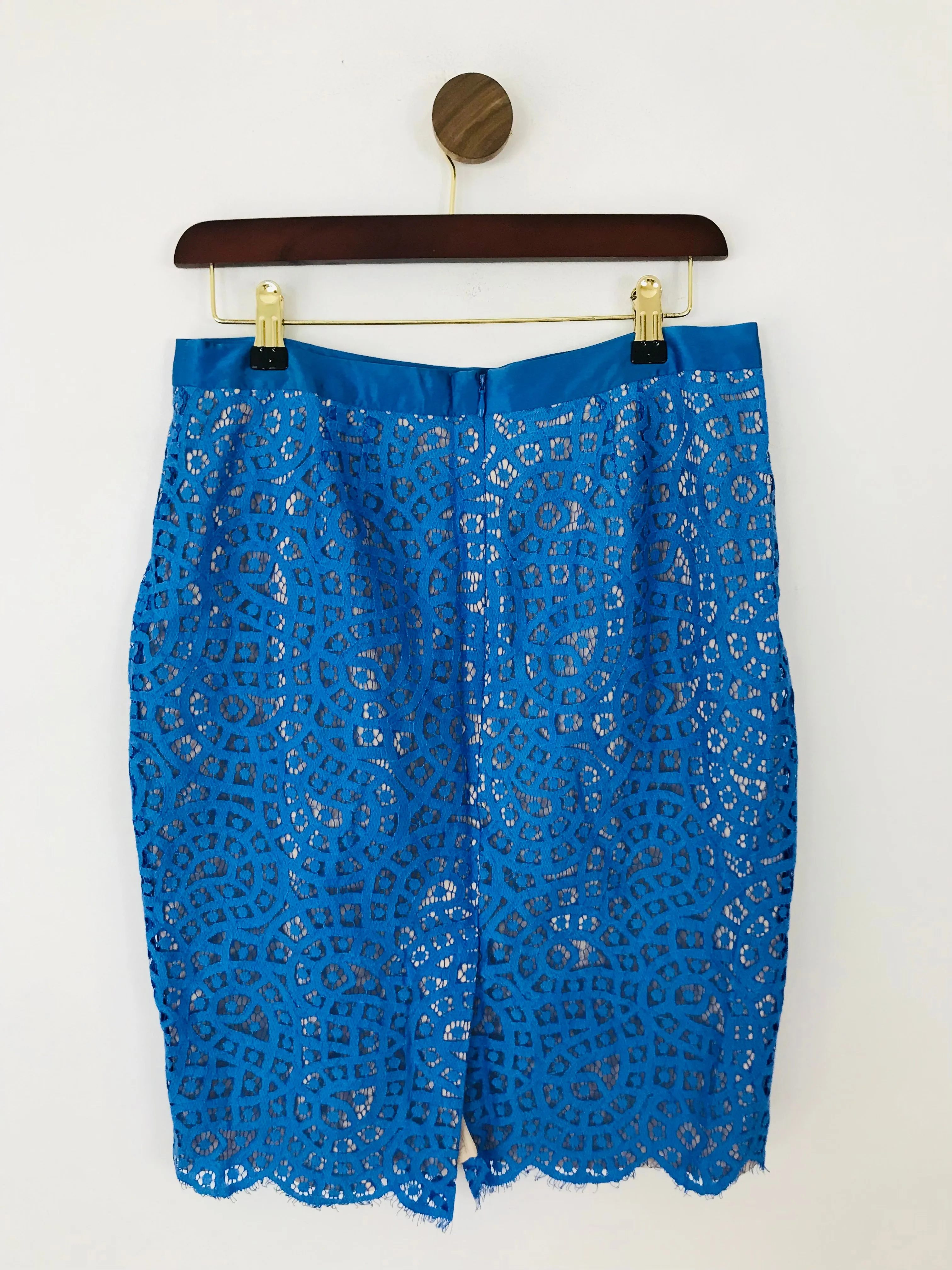 Fenn Wright Manson Women's Lace Pencil Skirt | UK14 | Blue