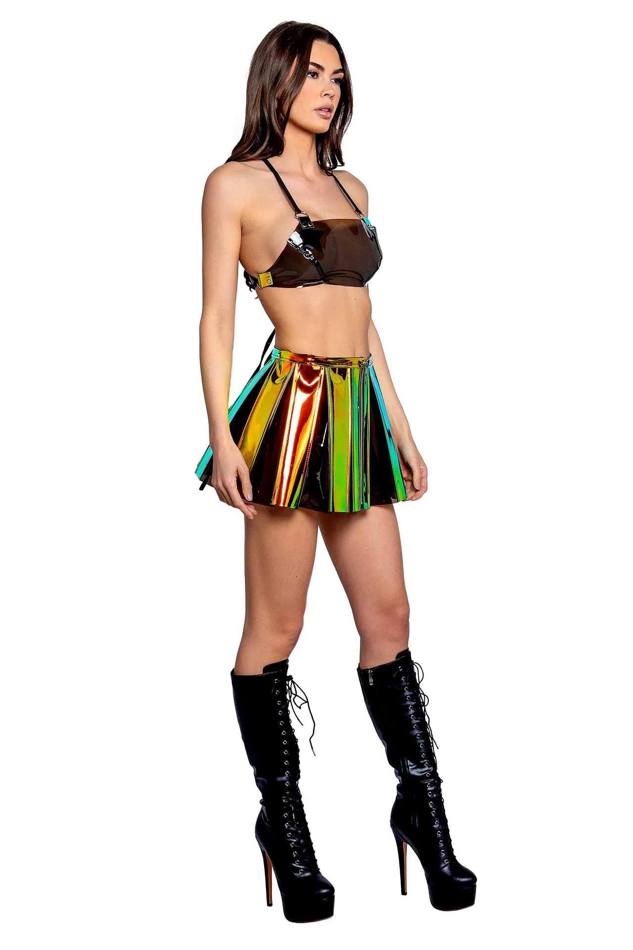 FR120 - Vinyl Pleated Skirt***50% OFF***