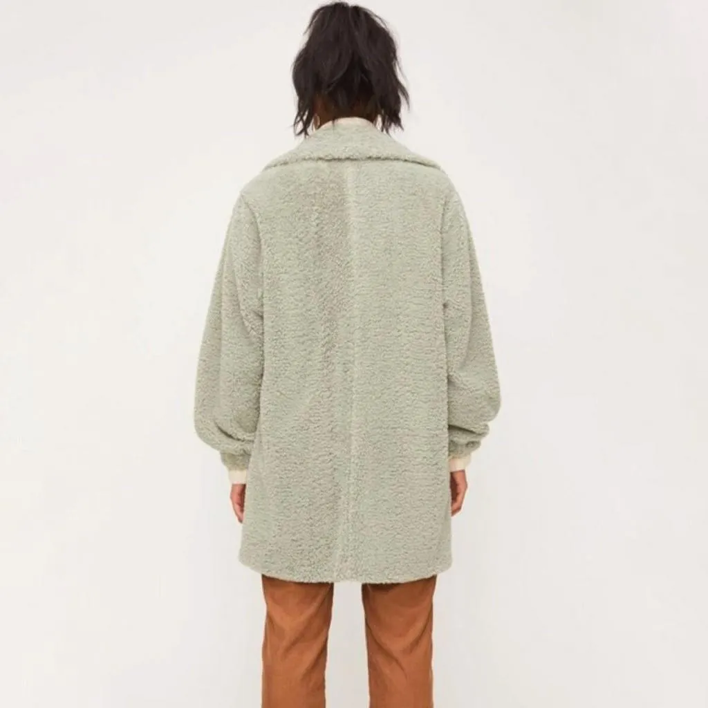 Fuzzy Long Coat (Sage)