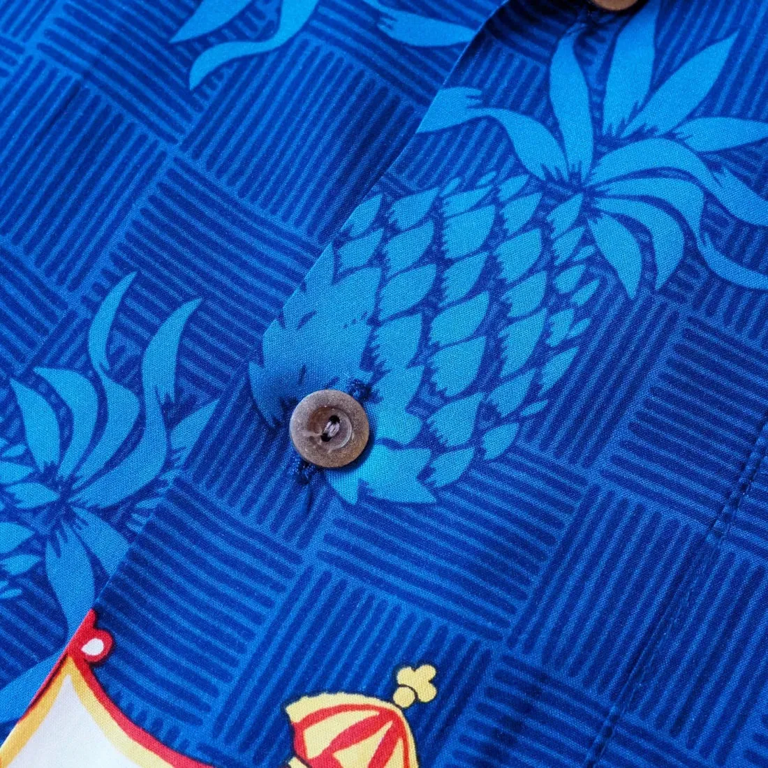 Hawaii Crest Blue Hawaiian Rayon Shirt