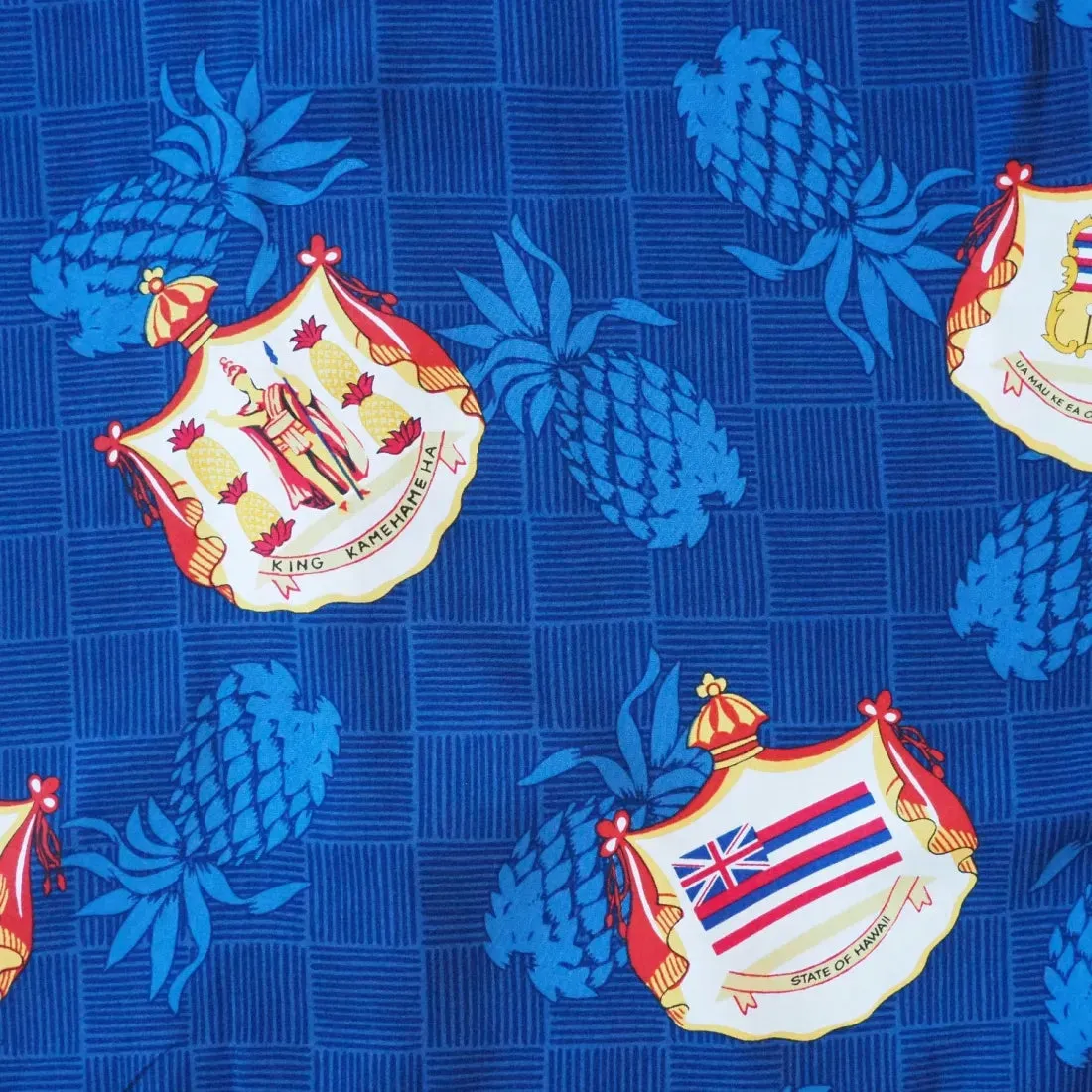 Hawaii Crest Blue Hawaiian Rayon Shirt