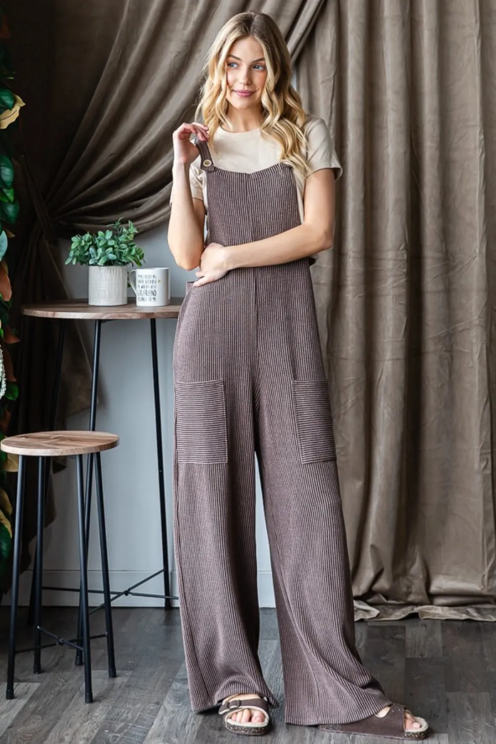 Heimish Front Pocket Sleeveless Jumpsuit