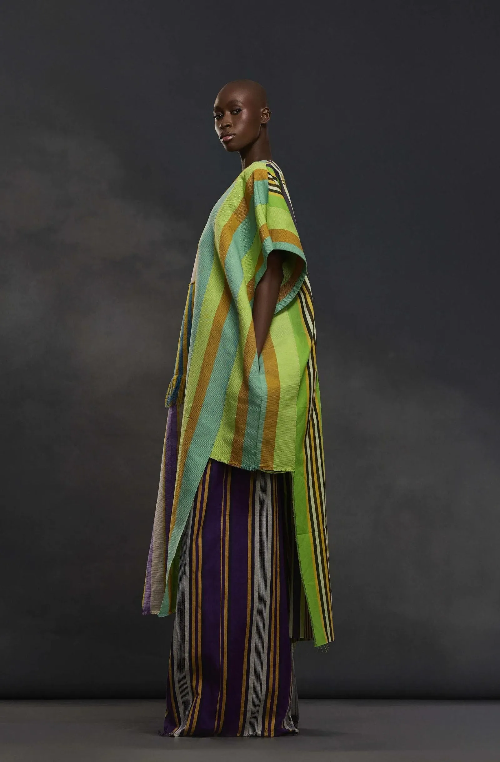 Hertunba Coat of Many Colors Kaftan with Trousers