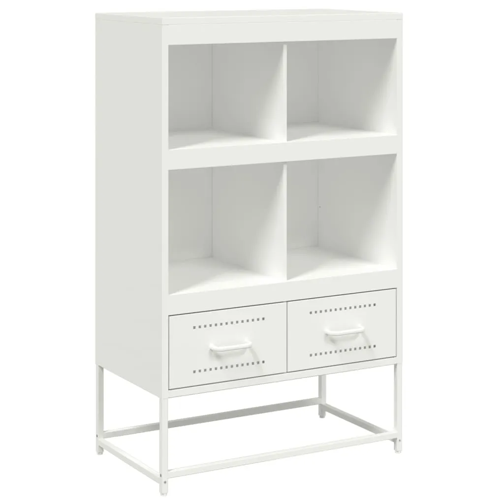 Highboard White 68.5x39x111.5 cm Cold-rolled Steel