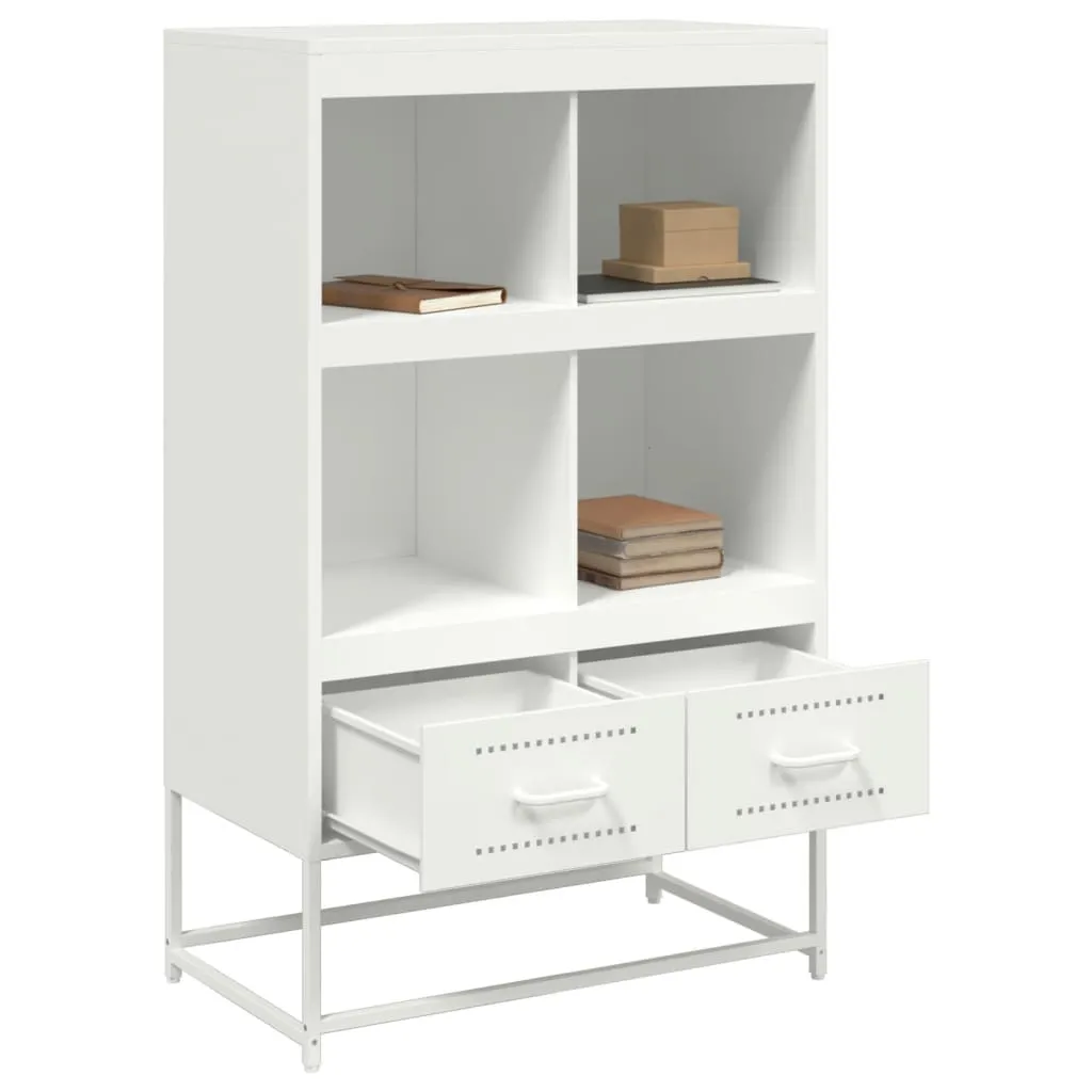 Highboard White 68.5x39x111.5 cm Cold-rolled Steel