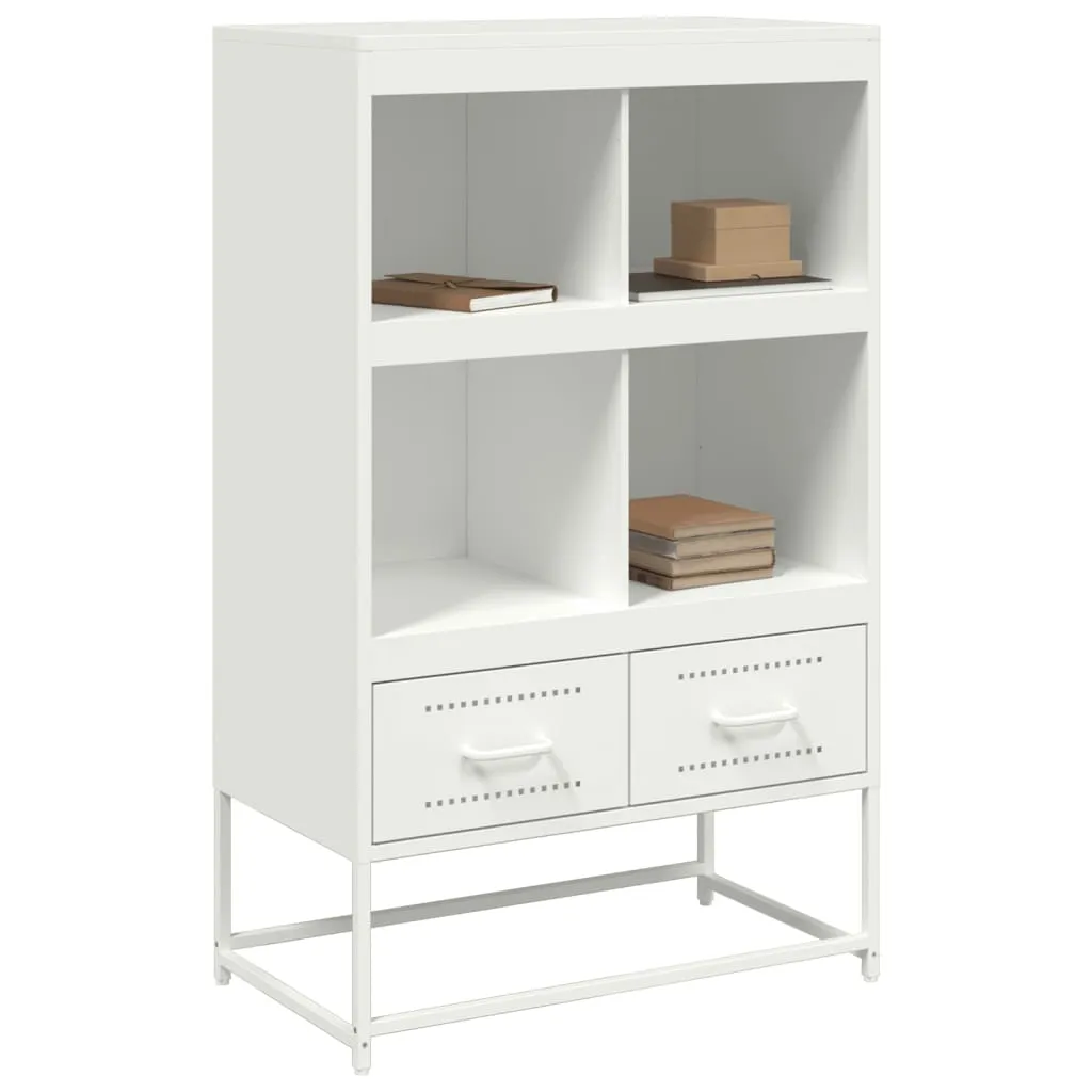 Highboard White 68.5x39x111.5 cm Cold-rolled Steel