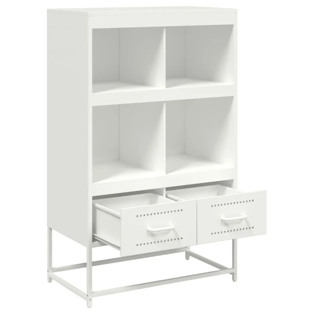 Highboard White 68.5x39x111.5 cm Cold-rolled Steel