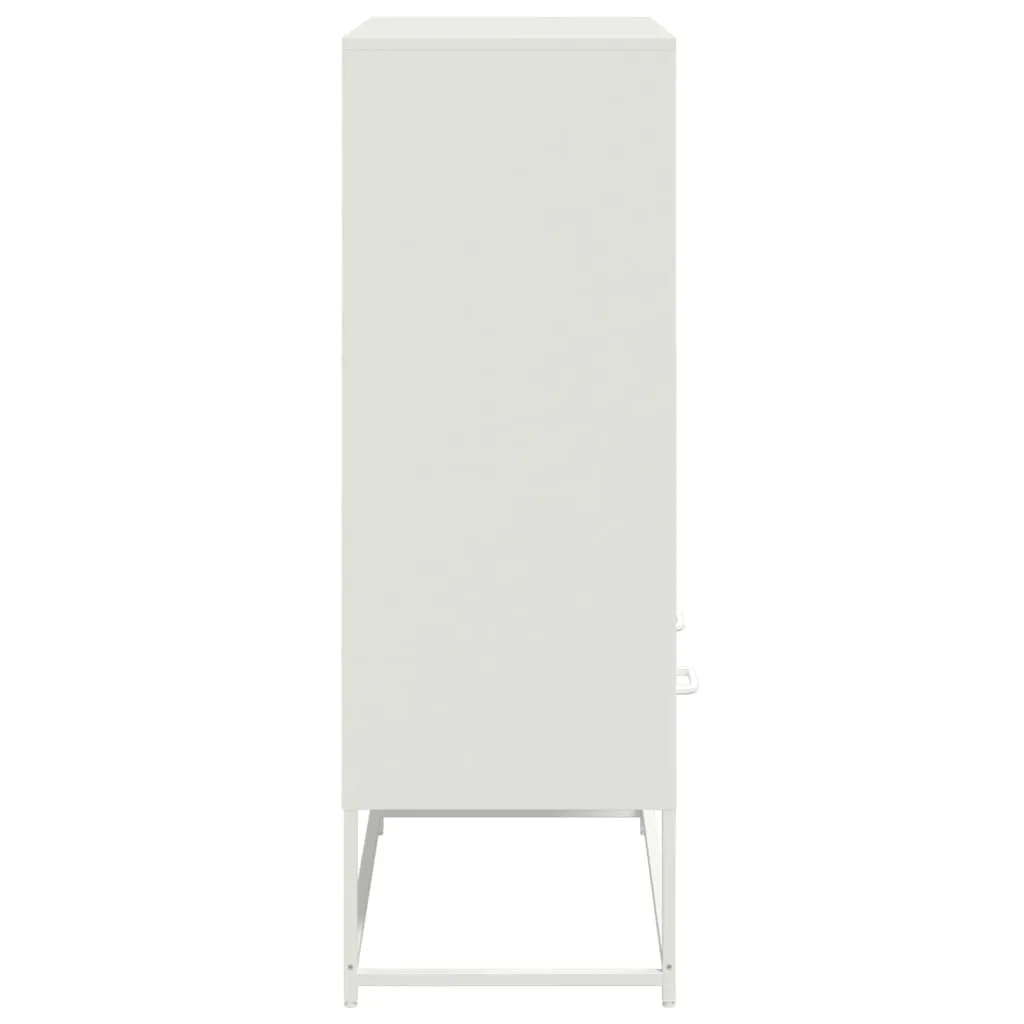 Highboard White 68.5x39x111.5 cm Cold-rolled Steel