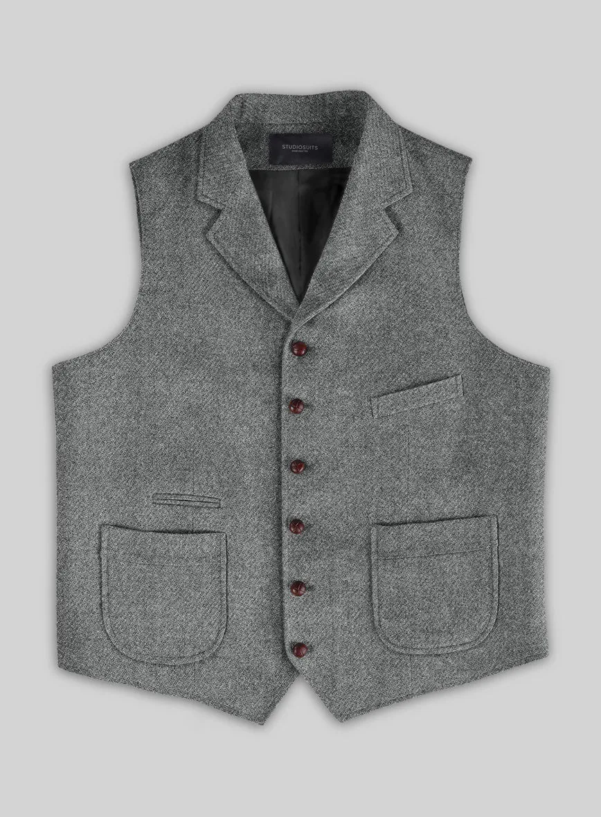 Highlander Light Gray Tweed Hunting Vest