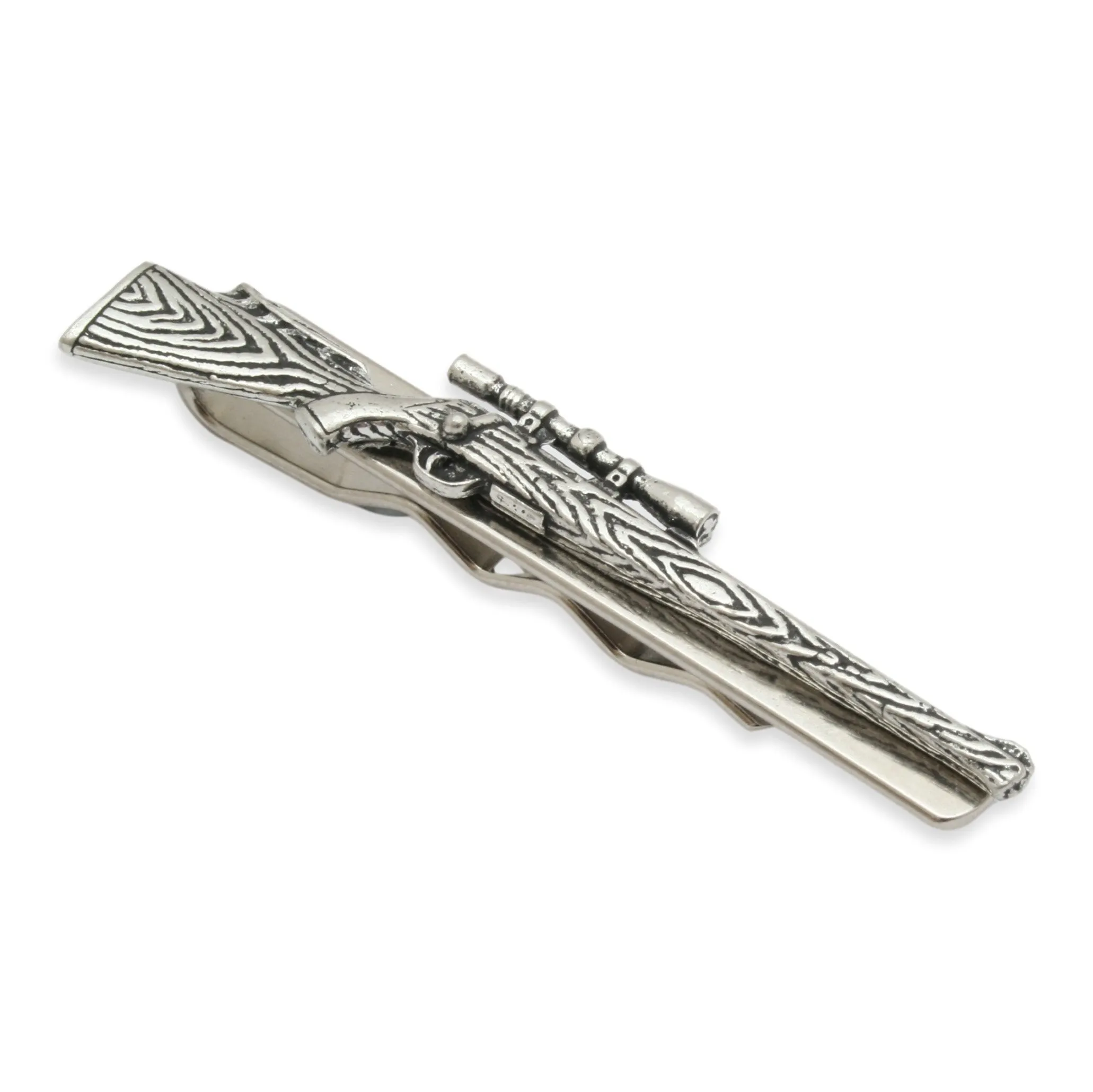 Huntsman Rifle Tie Tac English Pewter