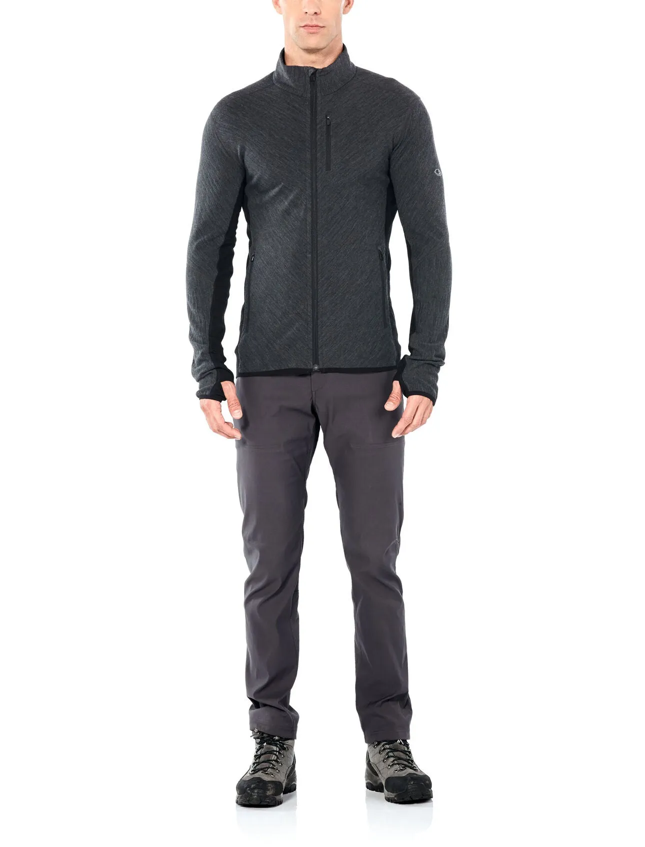 Icebreaker Mens Descender Long Sleeve Zip