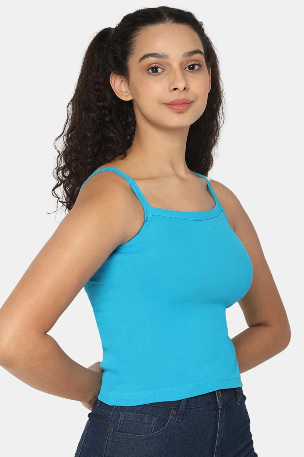 Intimacy Full Coverage 100% Cotton Slip Camisole – IN01 | Non-Padded & Seamless Comfort for Everyday Wear