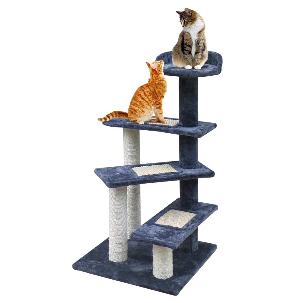 i.Pet Cat Tree 100cm Trees Scratching Post Scratcher Tower Condo House Furniture Wood Steps