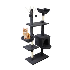 i.Pet Cat Tree 140cm Trees Scratching Post Tower Condo House Furniture Wood