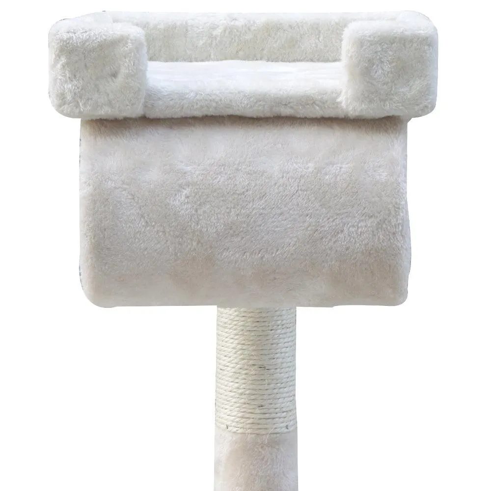 i.Pet Cat Tree 141cm Trees Scratching Post Scratcher Tower Condo House Furniture Wood Beige