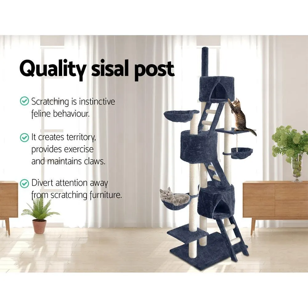 i.Pet Cat Tree 244cm Trees Scratching Post Scratcher Tower Condo House Furniture Wood