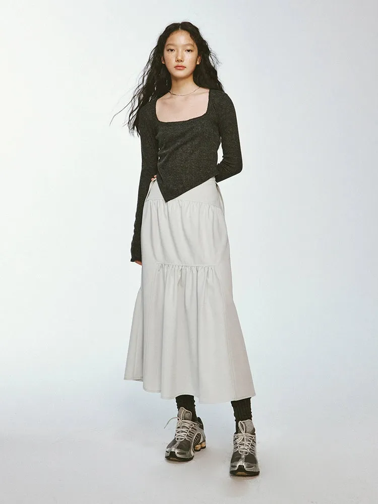 Irregular Gather Stitching Skirt