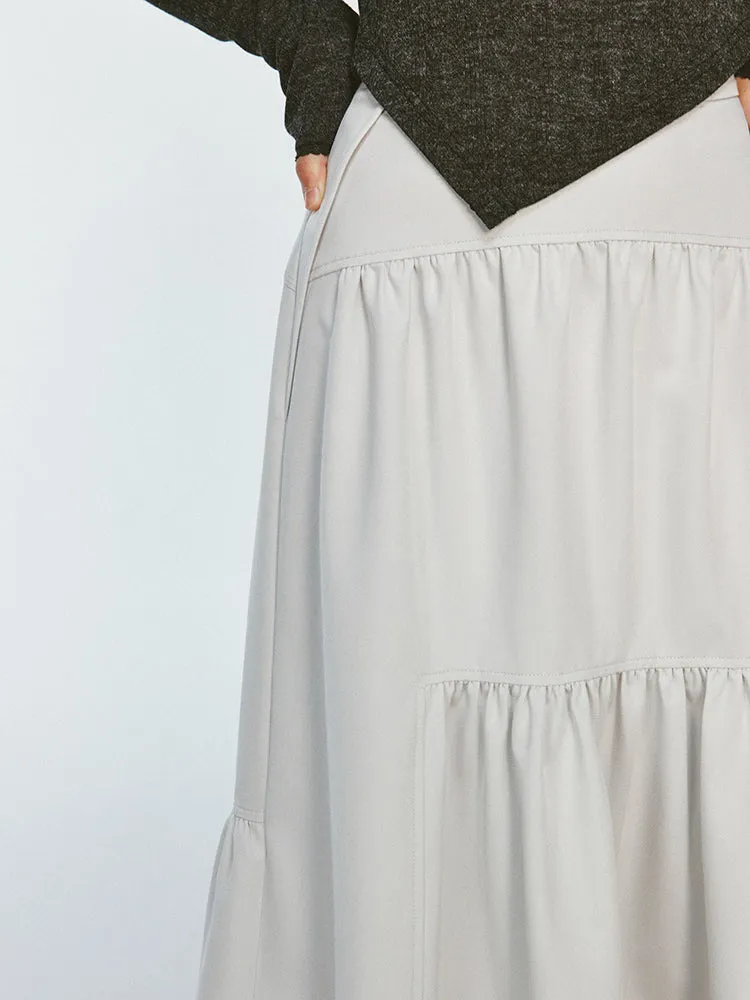 Irregular Gather Stitching Skirt