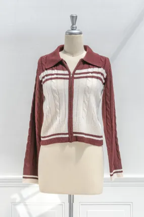 Ivy League Zip Cardigan