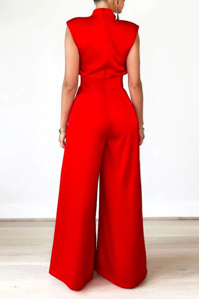 JB147 Sleeveless Wide Leg Jumpsuits