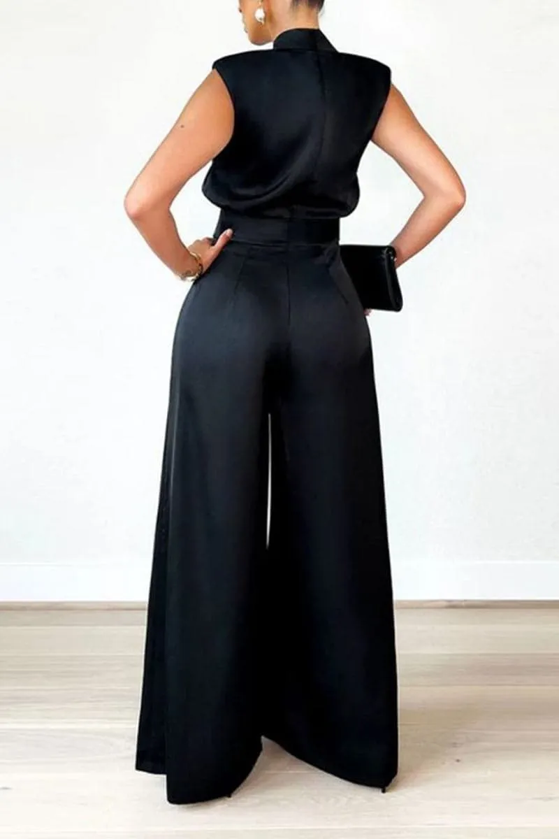 JB147 Sleeveless Wide Leg Jumpsuits