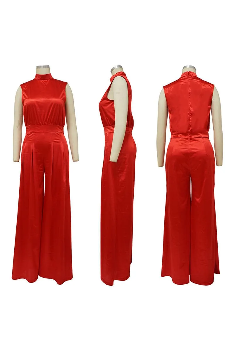 JB147 Sleeveless Wide Leg Jumpsuits