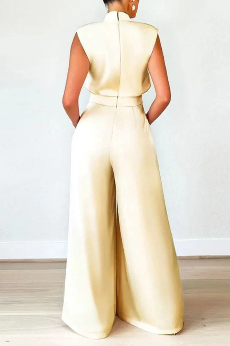 JB147 Sleeveless Wide Leg Jumpsuits