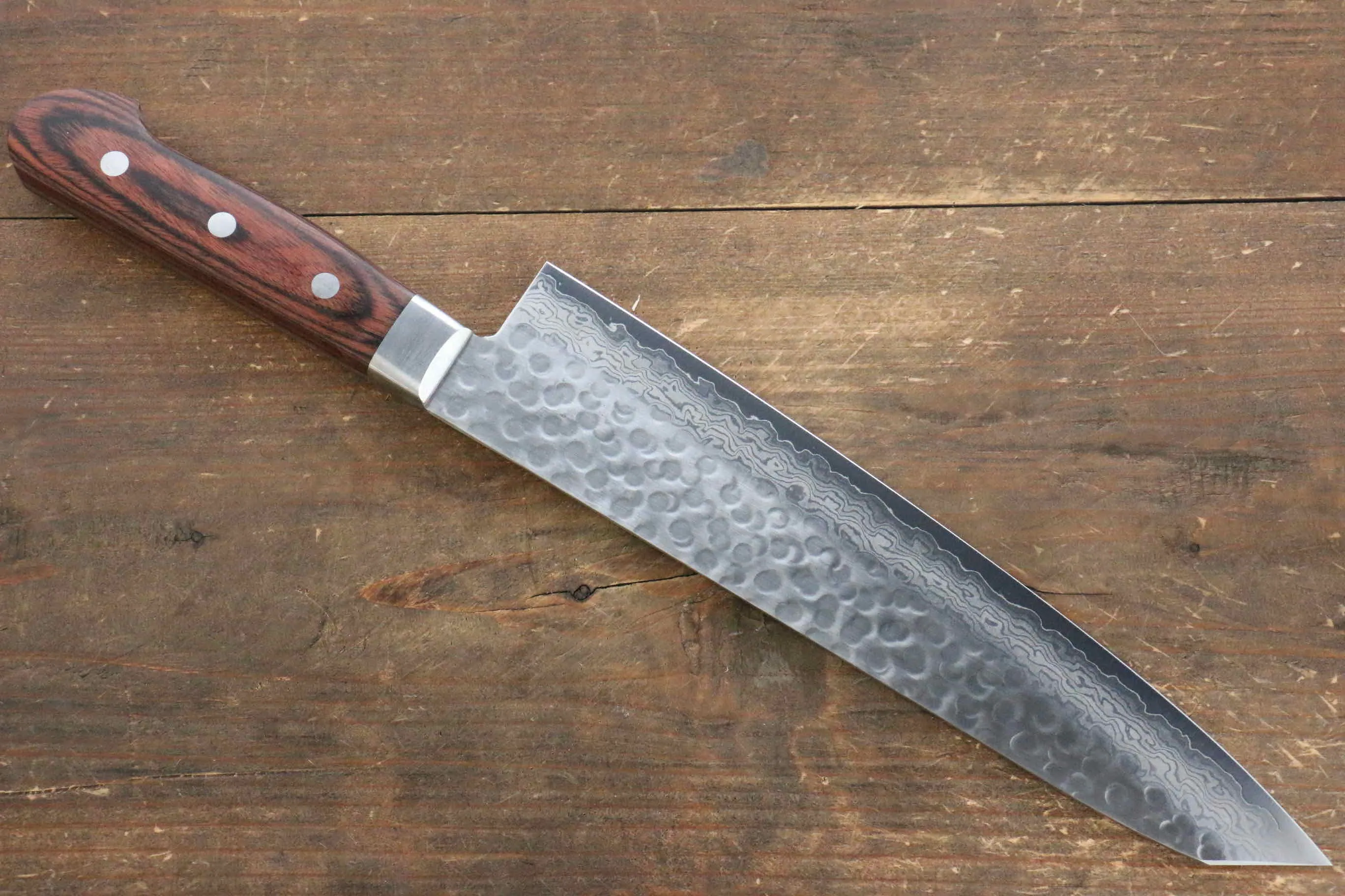 Jikko VG10 17 Layer Kiritsuke Gyuto  230mm Mahogany Handle