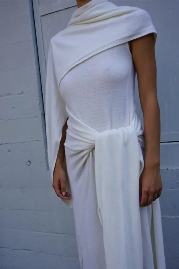 KAMAYA Draped Knit Runway Dress