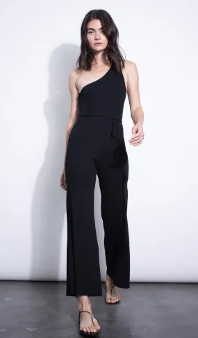 Karina Grimaldi Drusilla Knit Jumpsuit in Black