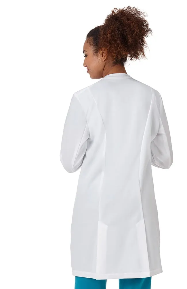 Ladies 35" Stand Up Collar Stretch Labcoat by Meta Pro