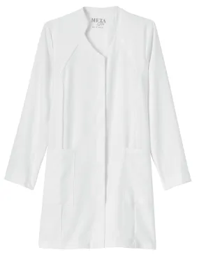 Ladies 35" Stand Up Collar Stretch Labcoat by Meta Pro