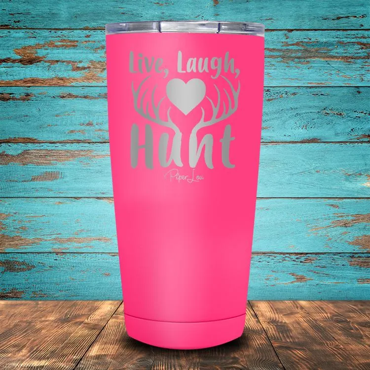 Live Laugh Hunt Coated Drinkware