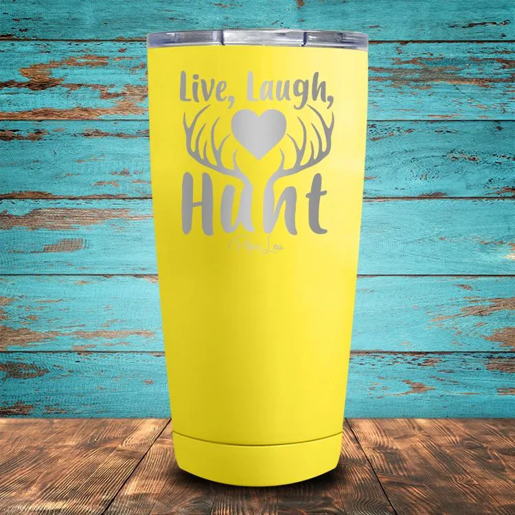 Live Laugh Hunt Coated Drinkware