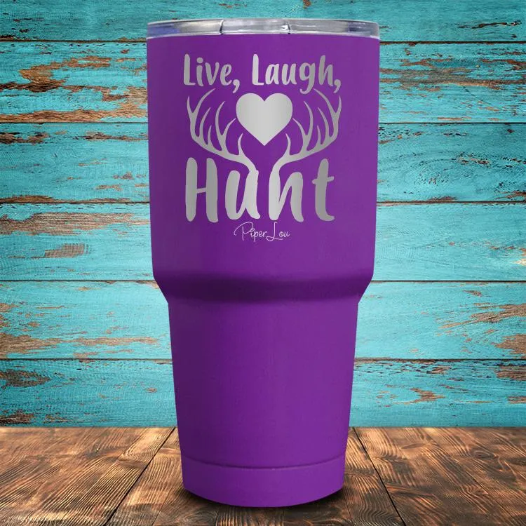 Live Laugh Hunt Coated Drinkware