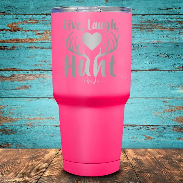 Live Laugh Hunt Coated Drinkware