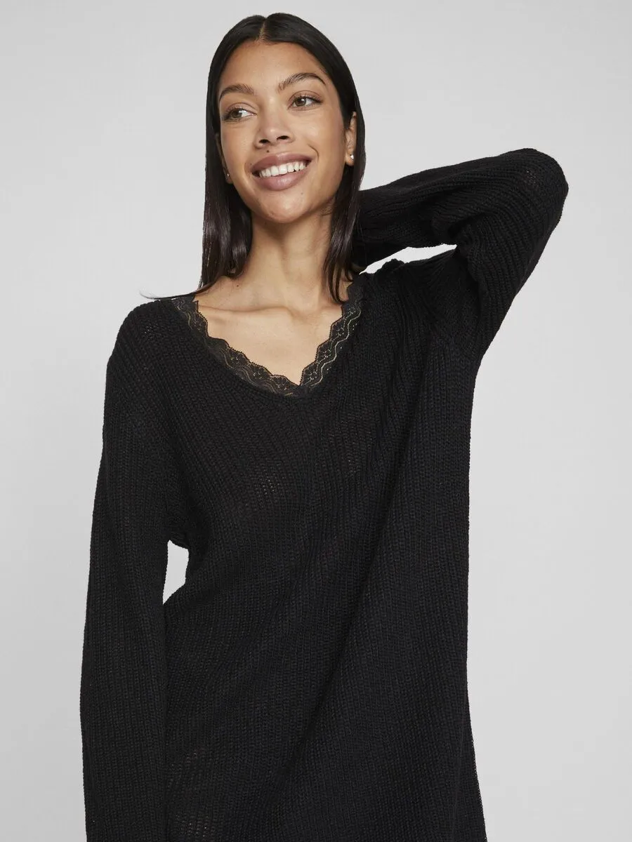 Lourda Mini Knit Dress (Black)