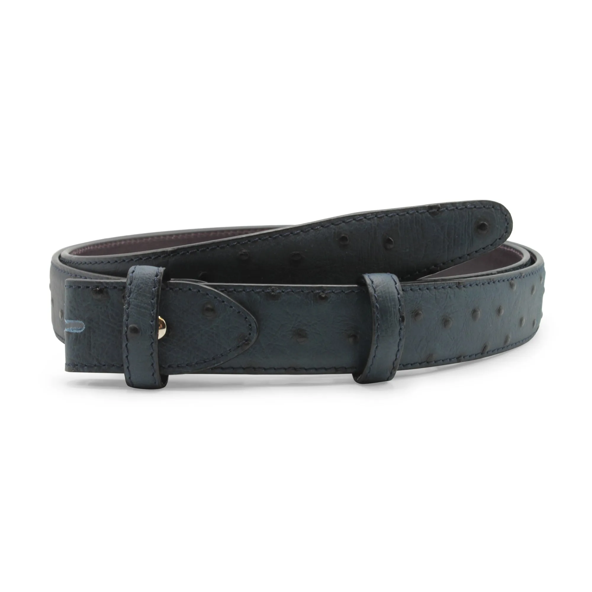 Matt Mock Ostrich Quill Narrow Belt Strap