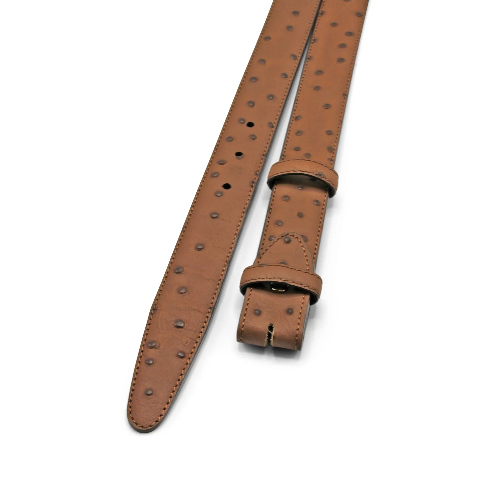 Matt Mock Ostrich Quill Narrow Belt Strap