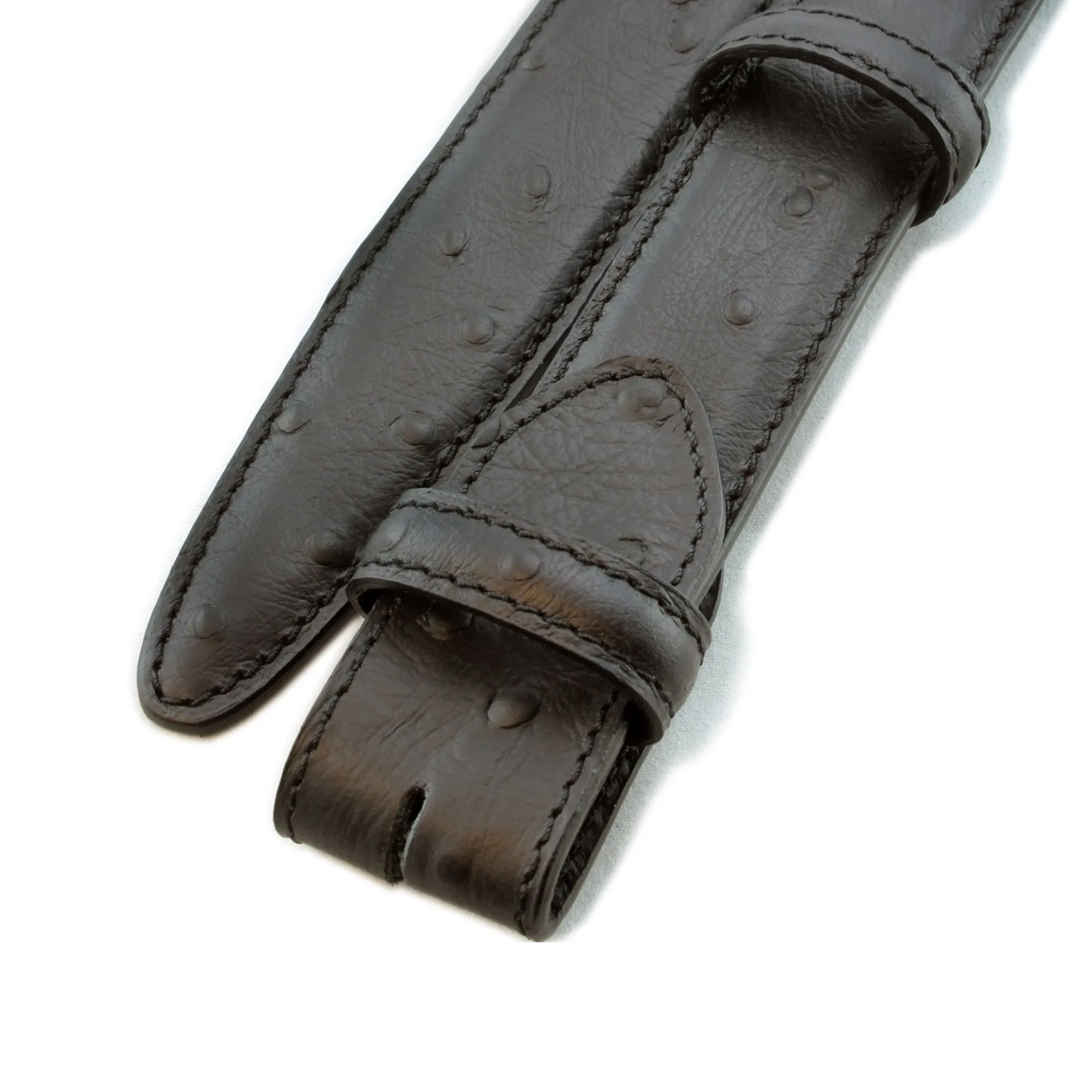 Matt Mock Ostrich Quill Narrow Belt Strap