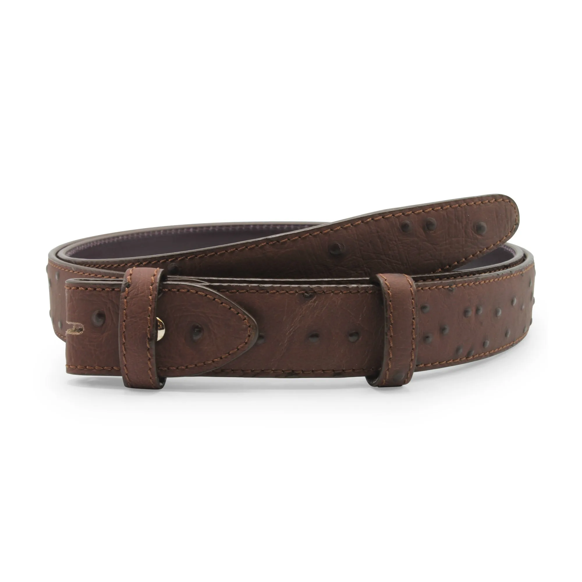 Matt Mock Ostrich Quill Narrow Belt Strap