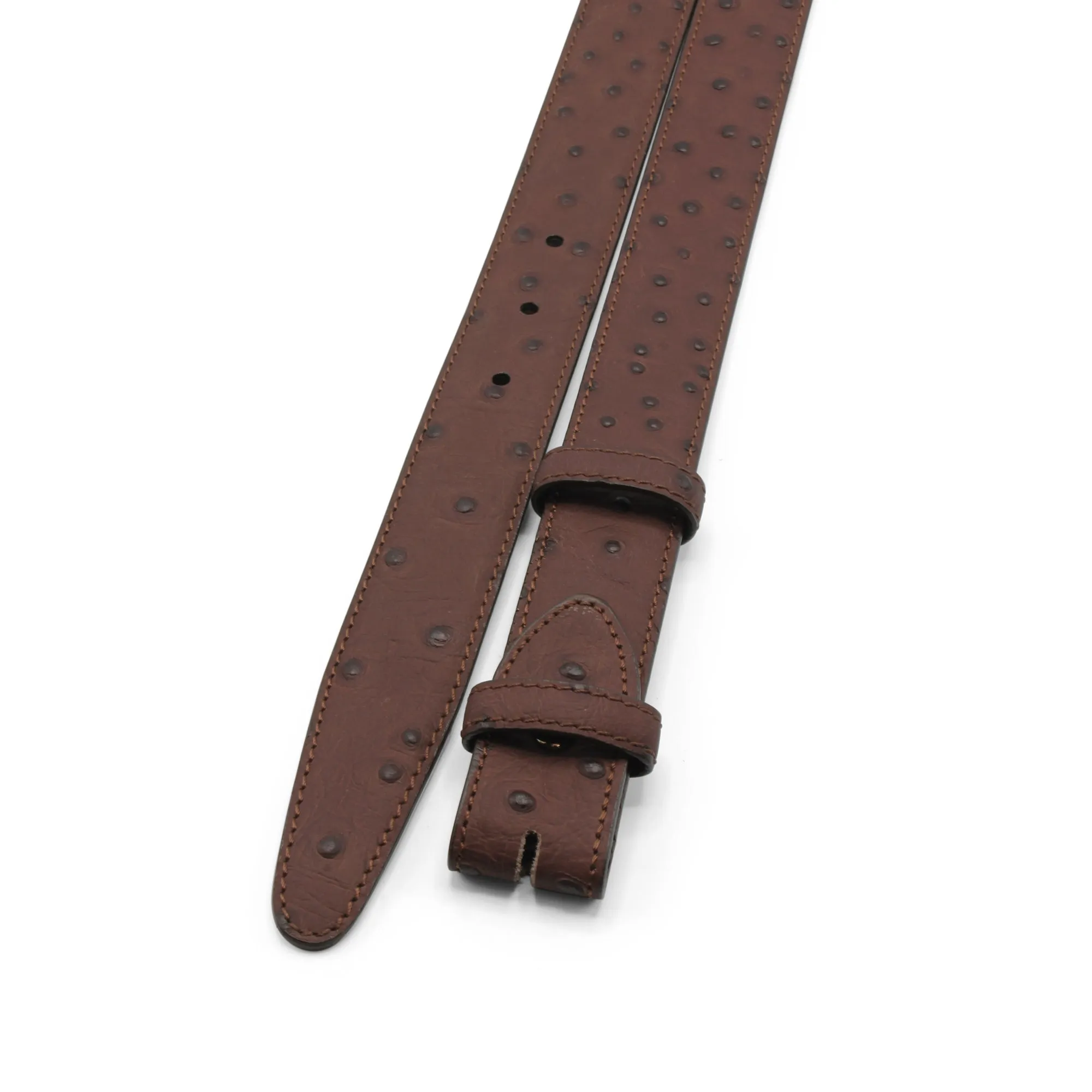 Matt Mock Ostrich Quill Narrow Belt Strap